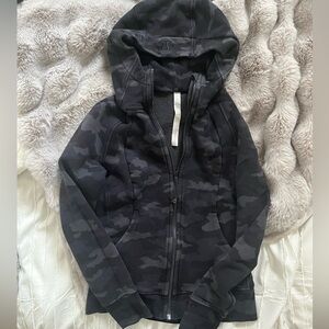 LULULEMON Scuba Hoodie 6 Incognito Camo Multi Grey Jacket